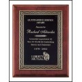 P3936 Rosewood Stained Piano Finish Plaque